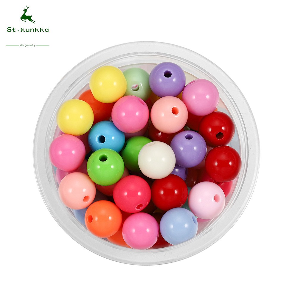 St Kunkka Acrylic Round Candy Color Bead Handcraft 200 Pcs 6 20mm