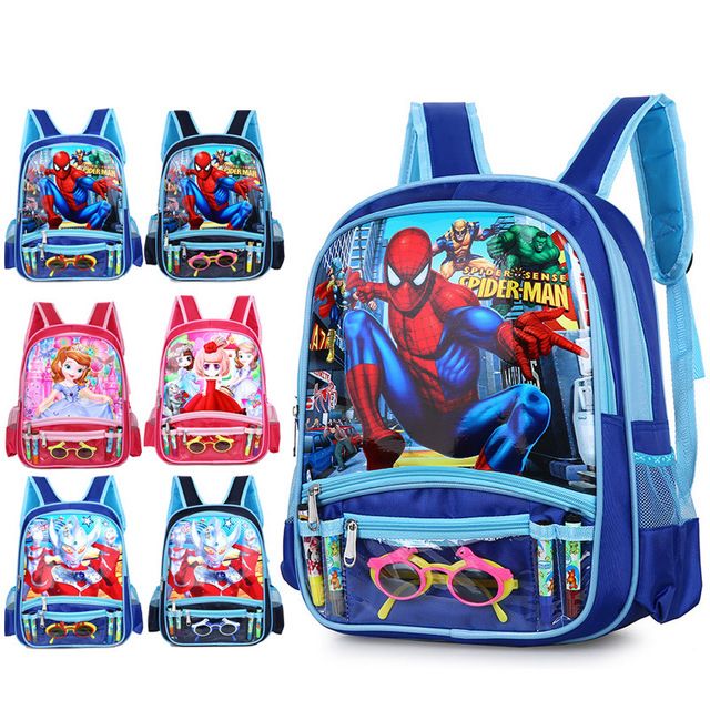 Beg sekolah ultraman spiderman kids school bag cute cartoon bag bagpack ...