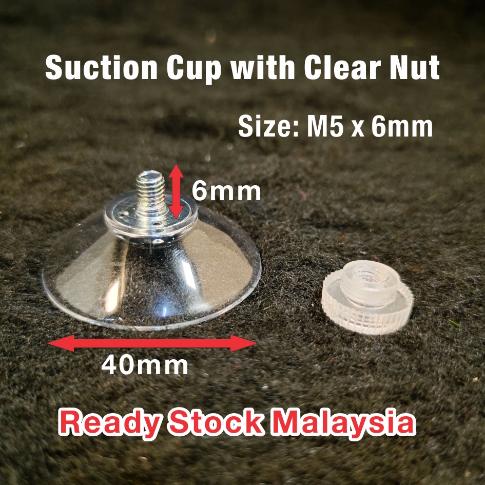 Suction Cup with Clear Nut Ready Stock Malaysia Diameter 40mm Thread M5 ...