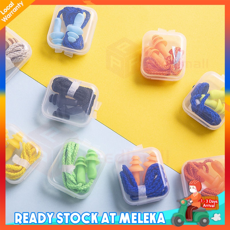 Swimming Ear Plug Soft Silicone Corded Ear Plugs Reusable Hearing