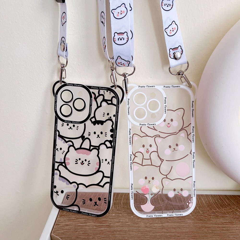 thumbnail image 2 of Shockproof Silicone Case For IPhone 15/14/13/12 Pro Max With Cross Body Lanyard – Multi-Color 2 of 5