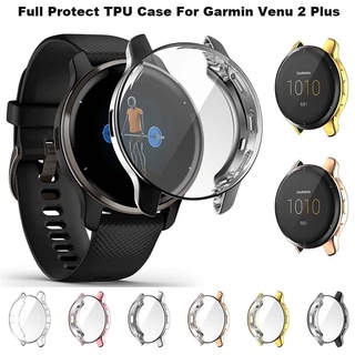 3 Pack Screen Protector Case for Garmin Venu 2 Plus TPU Plated Bumper Full  Cover