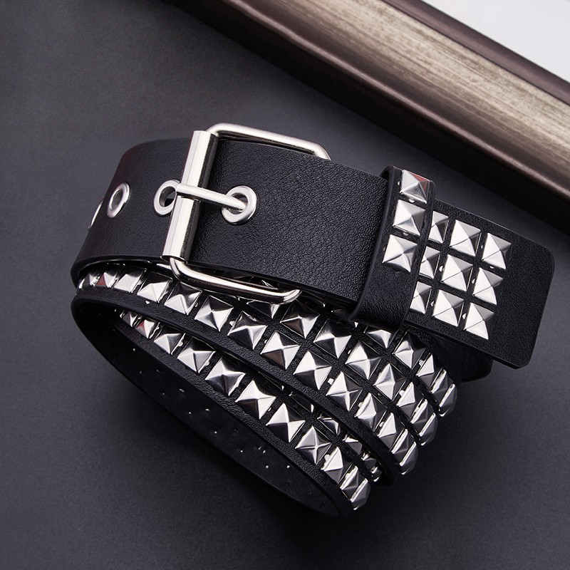 Unisex Fashion Belt Rivet Belts for Women Men Studded Belt Punk Rock ...