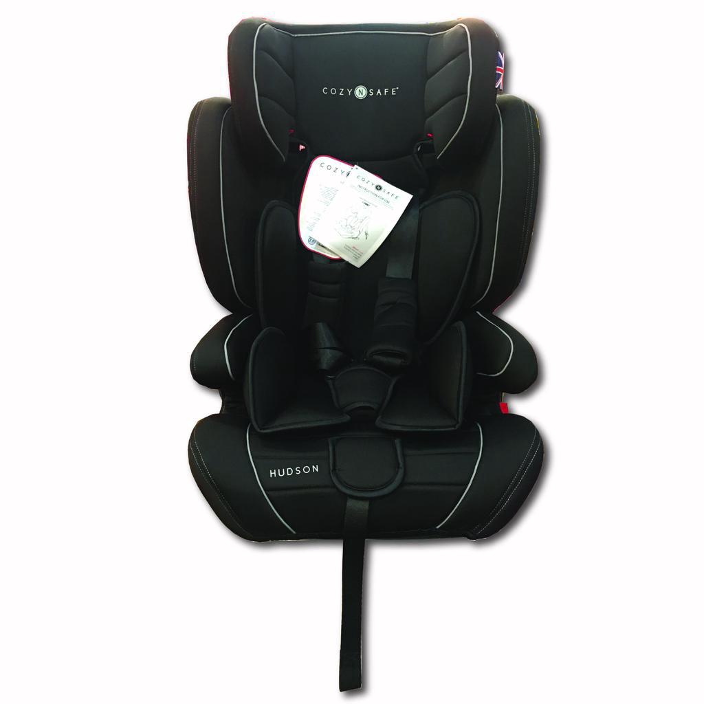 Cozy n Safe Hudson (25KG Harness) Group 1/2/3 Child Car SeatAll Black