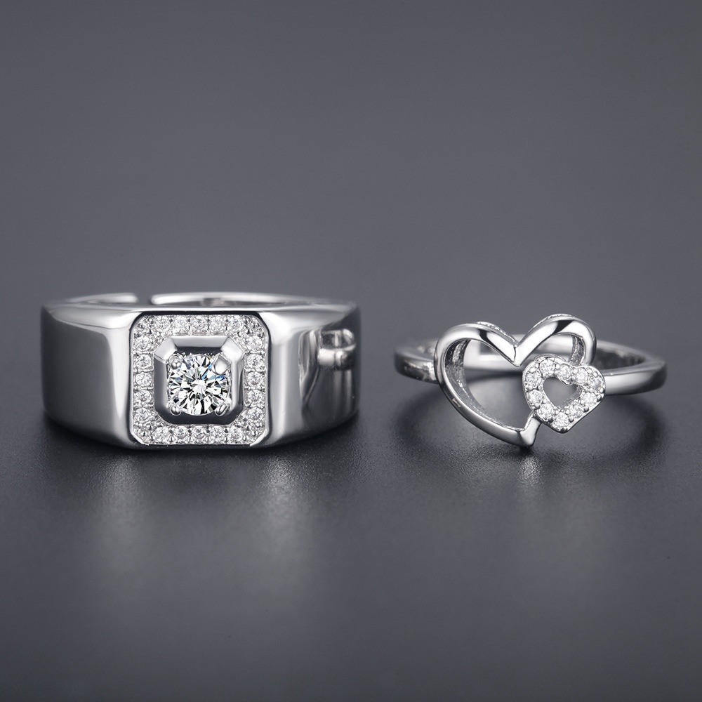 【Ready Stock KL PROMOSI】Couple Rings Gift S925 Silver Man Men And Woman ...