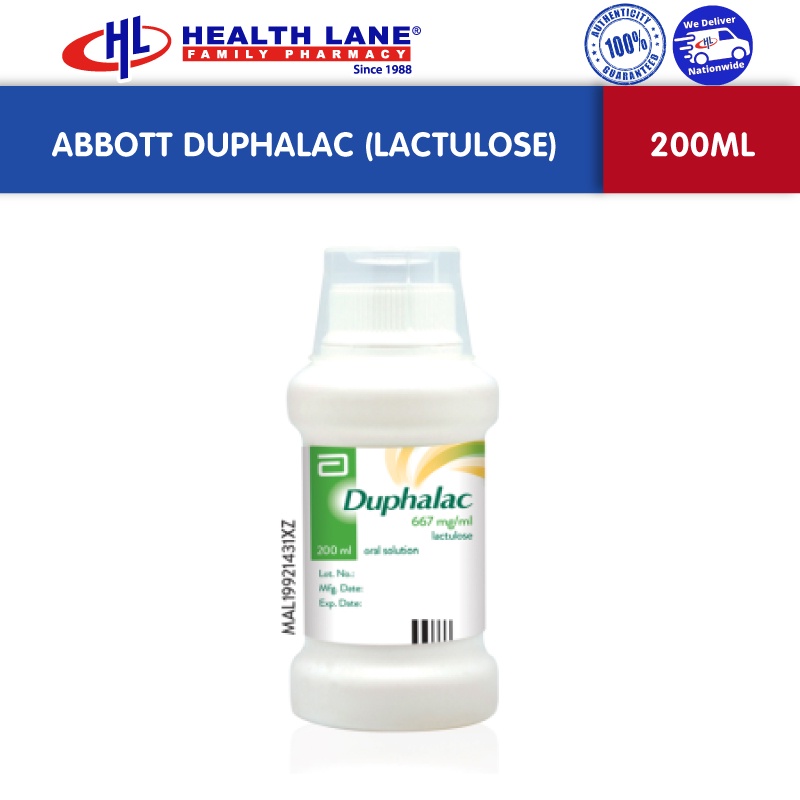 ABBOTT DUPHALAC SYRUP LACTULOSE (200ML) Relieve Constipation Shopee