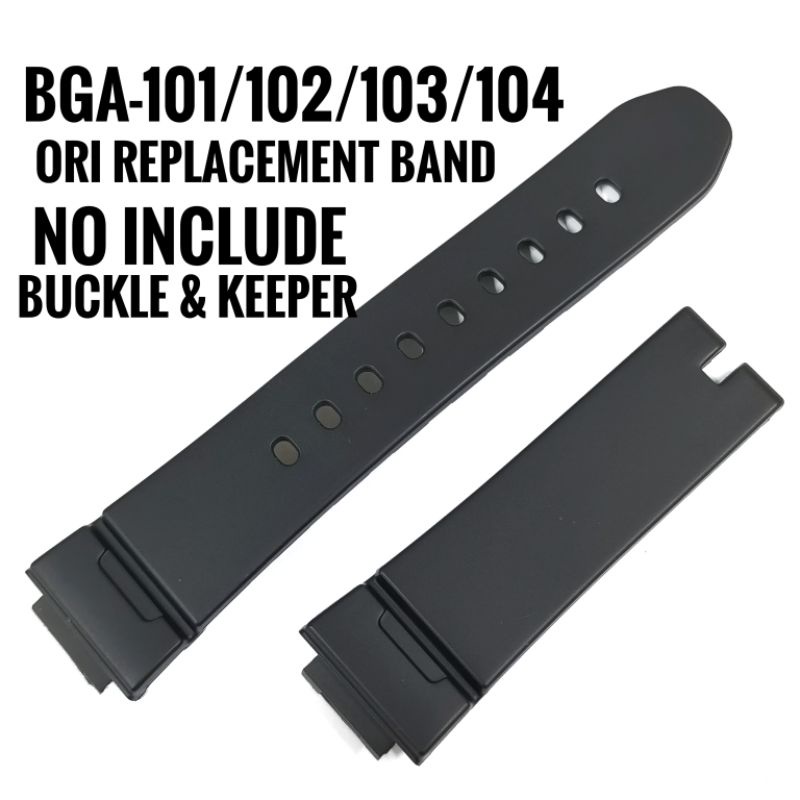 ORI CASIO BABY-G BGA-101/102/103/104 REPLACEMENT BAND.BAND ONLY .NO INCLUDE  BUCKLE AND KEEPER