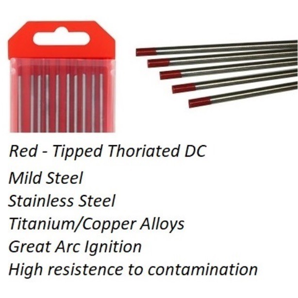 [ReadyStock] 2.4*150mm Red Tip TIG Welding Tungsten Electrode 2