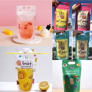 10pcs Drink Pouches(Without straw) - Perfect For Cold & Hot Drinks For  Adults & Kids! 500ml Reusable Juice Bags - Clear Drink Pouches With  Disposable For Easy Storage, Reusable Juice Bags 