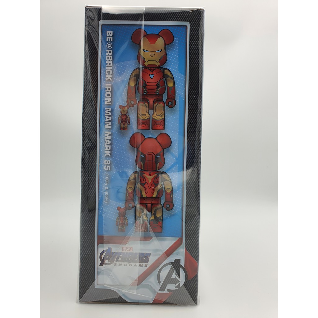 BE@RBRICK Bearbrick IRON MAN MARK 85 100% & 400% | Shopee