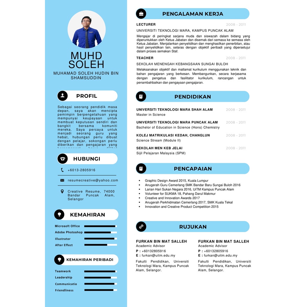 [Malay] 20 Sets Professional Resume/CV Templates 🔥 Edit Dalam Microsoft ...