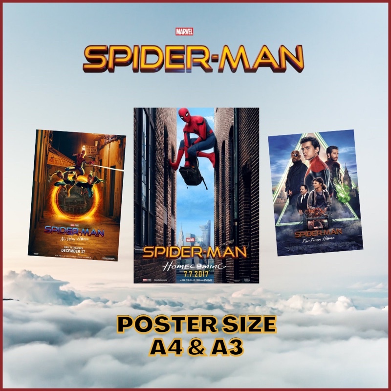 spiderman-poster-a4-and-a3-tom-holland-spider-man-marvel-shopee-malaysia