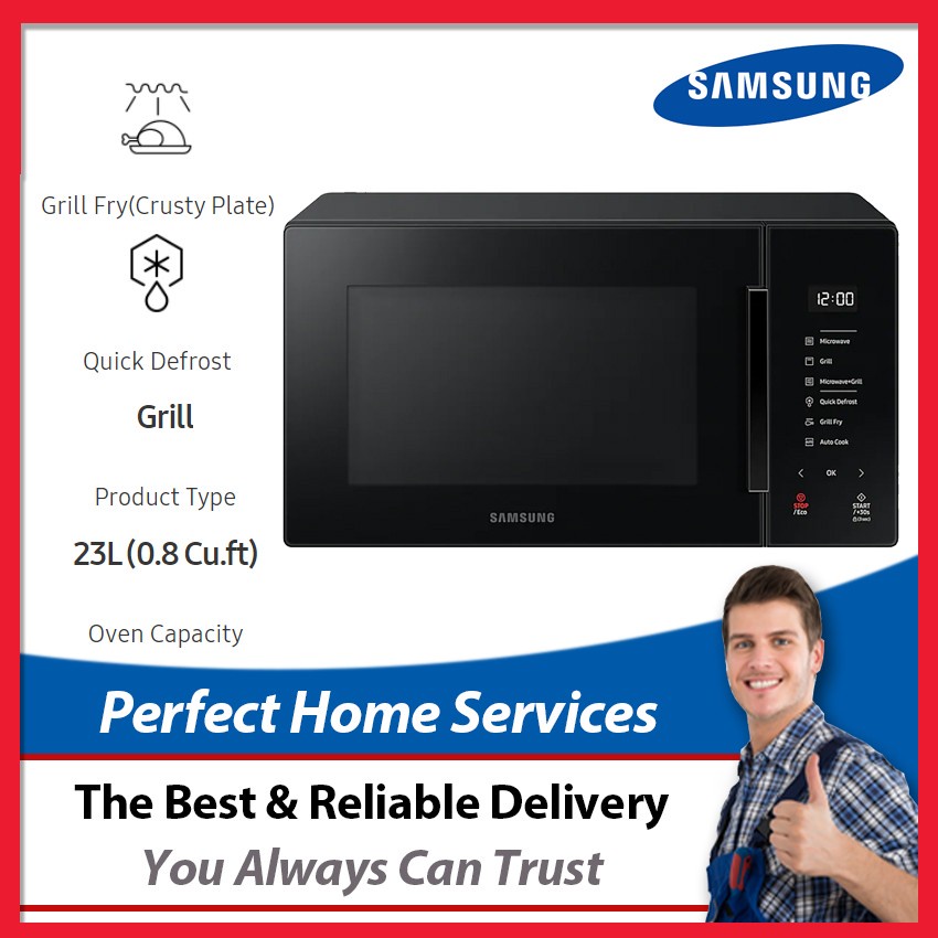 Samsung 23L (MG23T5018CK) Grill Microwave Oven with Healthy Grill Fry