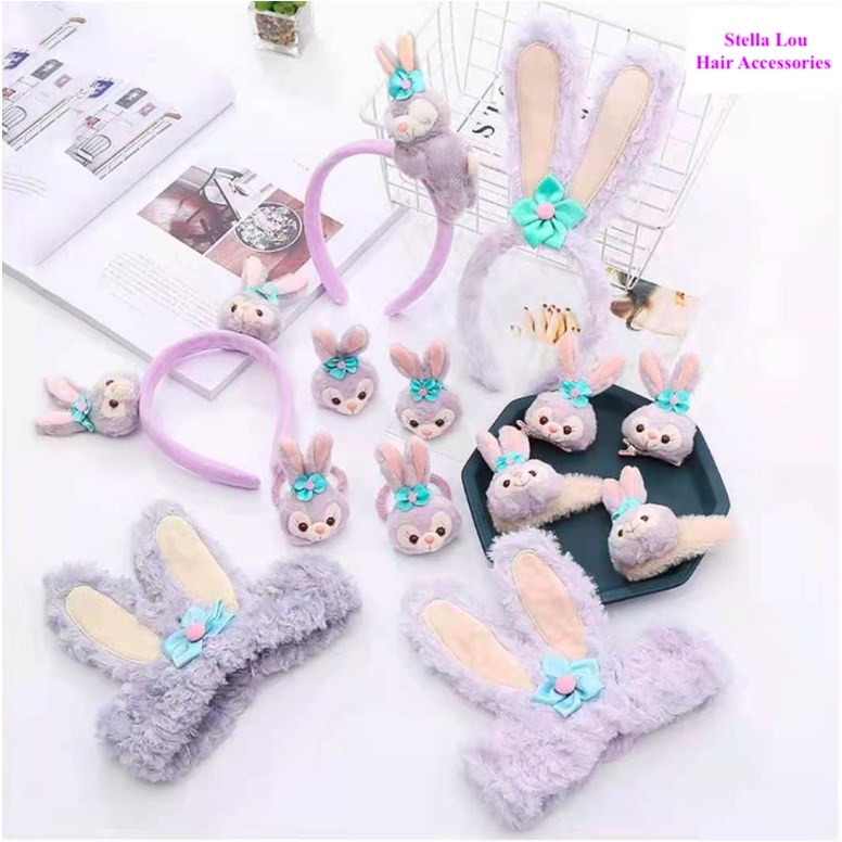 Stella Lou Hair Clip Soft Plush Rubber Head Band Hairband Tie ...