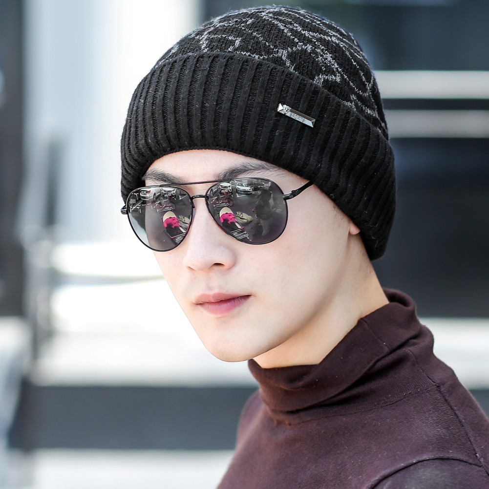 Snow Cap Snow Hat -Men Knitted Beanies Snow Hat /Snow Cap Dome Ribbed ...