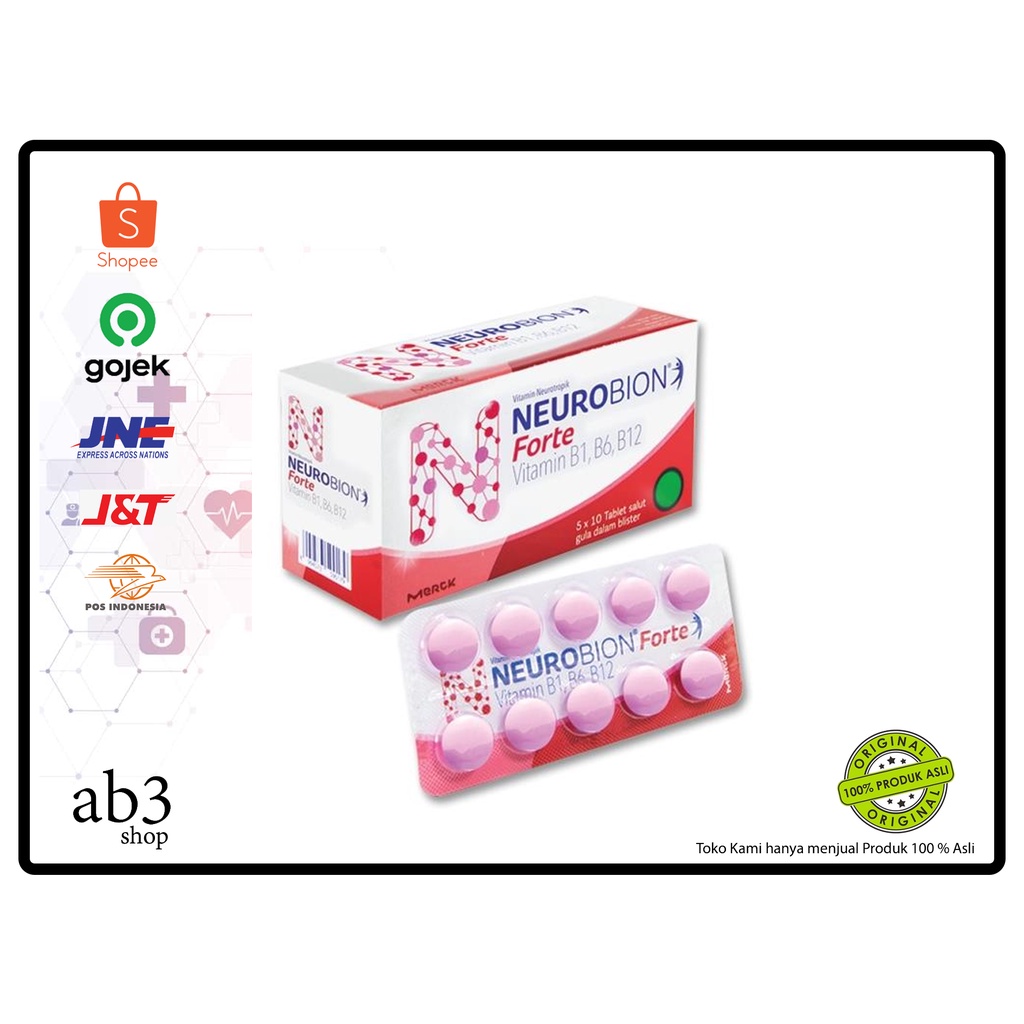 Neurobion Forte Pink 1 Strip Contains 10vitamin B1 B6 B12healthy Nerve Shopee Malaysia 7613