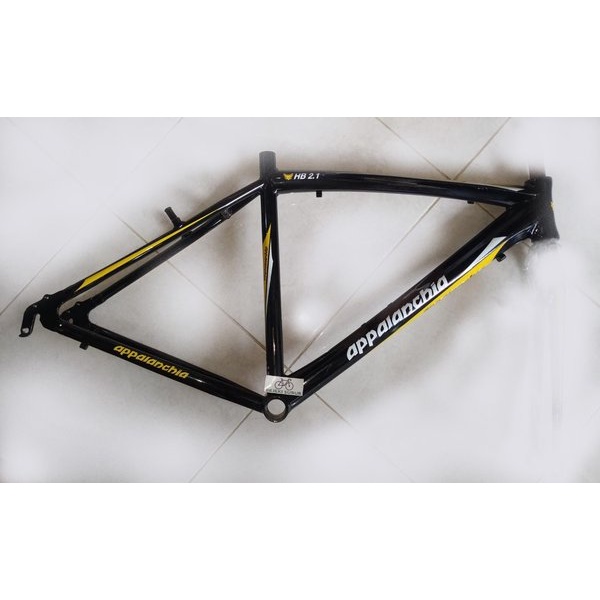 HITAM PUTIH Hybrid road bike frame 700c Appalanchia Black White alloy V brake U brake Shopee Malaysia