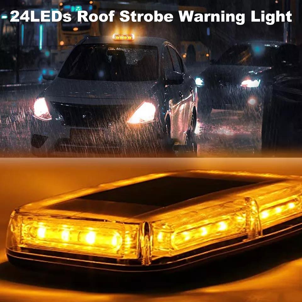 QCDENG 1PCS Red 360 Degree Rotating Strobe Light, Flashing