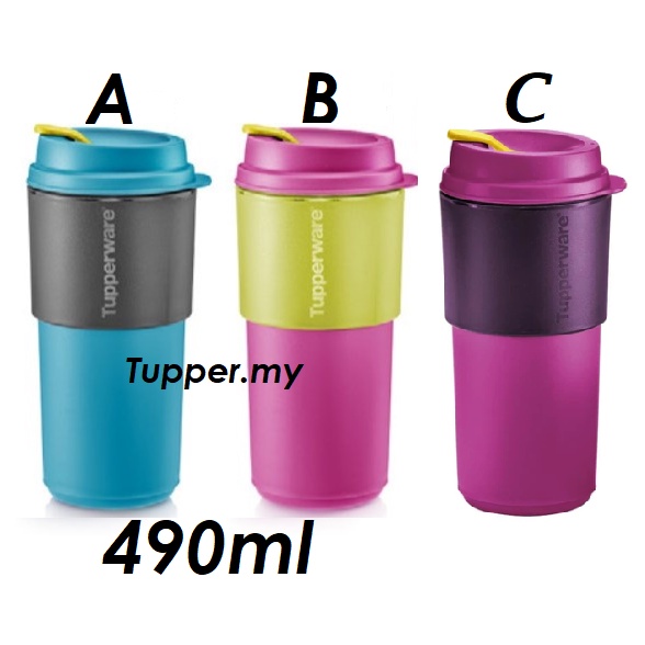 Tupperware Plastic Tumbler - 1Pc, Pink, 490Ml 
