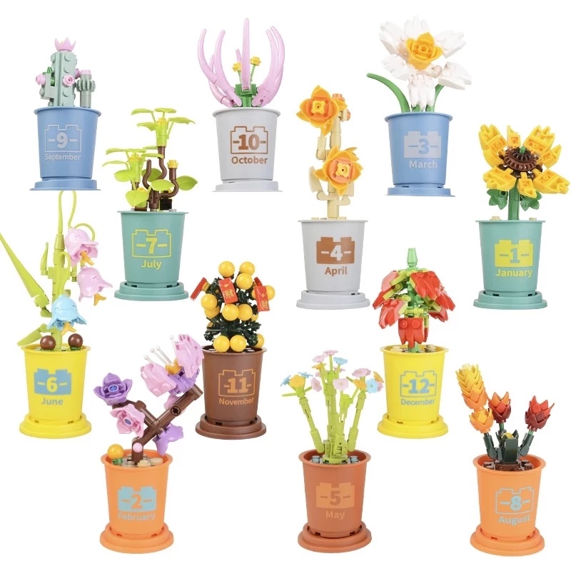 Decool 52031A Building Blocks Bricks Botanical Flora Succulent | Shopee ...