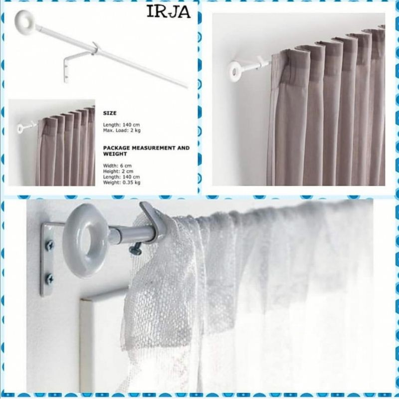 READY STOCK IKEA CURTAIN ROD IRJA / Rod LANGSIR IRJA dari IKEA | Shopee ...