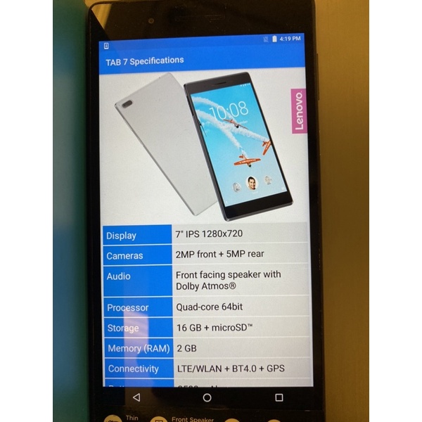 Lenovo Tab 4 7inch LTE (4g)[TB-7504X] - Original Malaysia Set(used ...