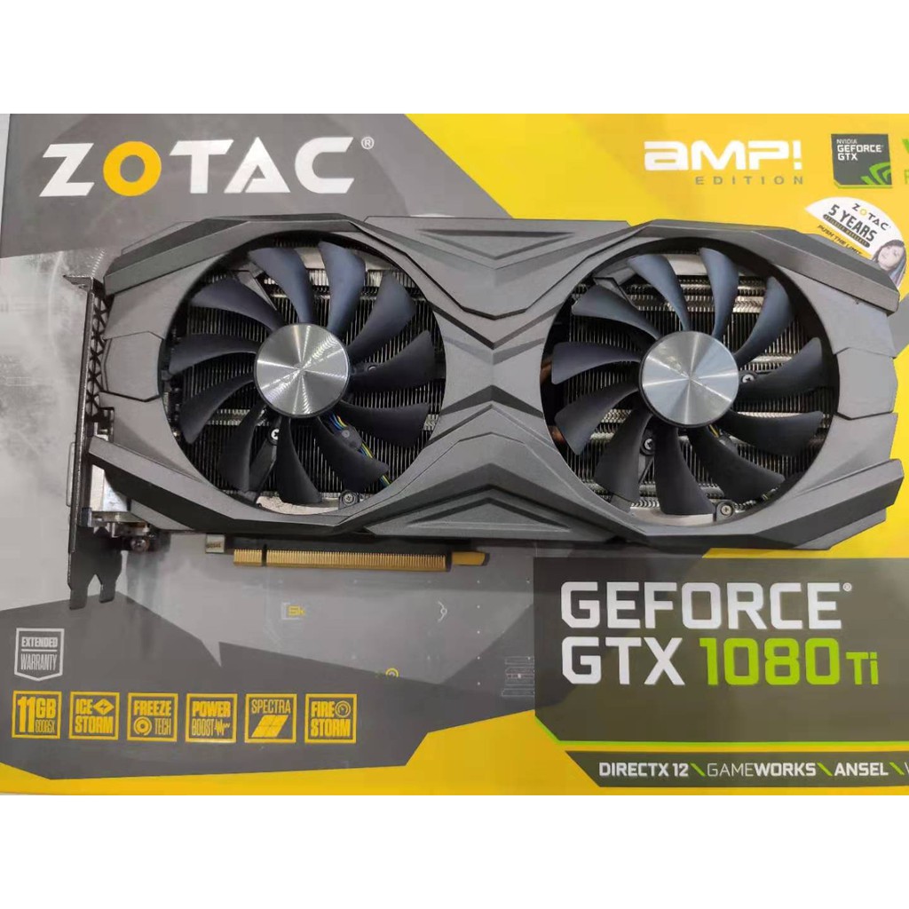 ZOTAC GeForce GTX 1080 Ti AMP Edition 11GB GDDR5X 352-bit PCIe 3.0 ...