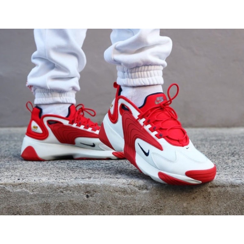 Nike zoom 2k red and white best sale