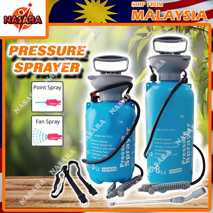 Nasara 5 / 8 Liter Multi-Purpose Gardening Hand Pressure Sprayer Pump ...