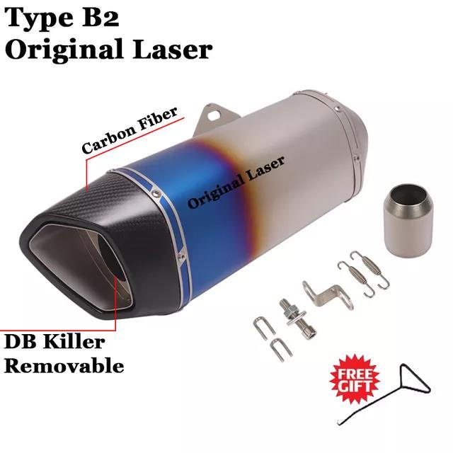 iSTUNT Universal 3651mm motorcycle exhaust with Db killer stickers