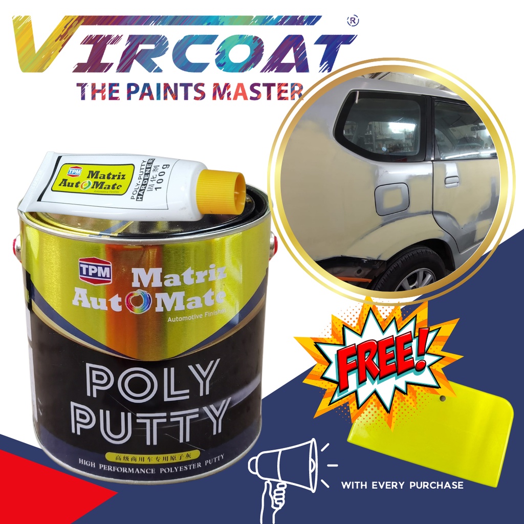 TOA/TPM MATRIZ POLY PUTTY WITH HARDENER/ SIMEN PUTTY/ 漆泥 | Shopee Malaysia