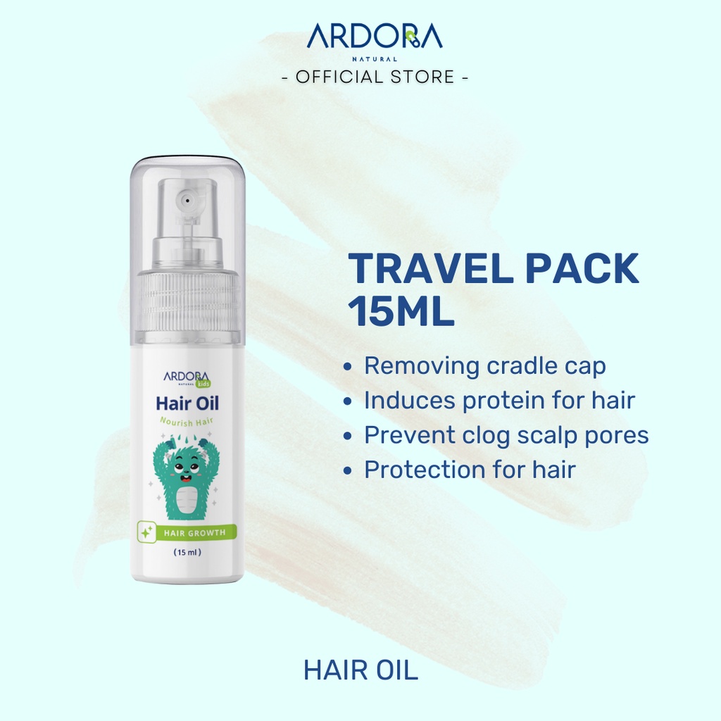 Ardora Natural Travel Pack Hair Oil (15ml) + Bath Wash (50ml
