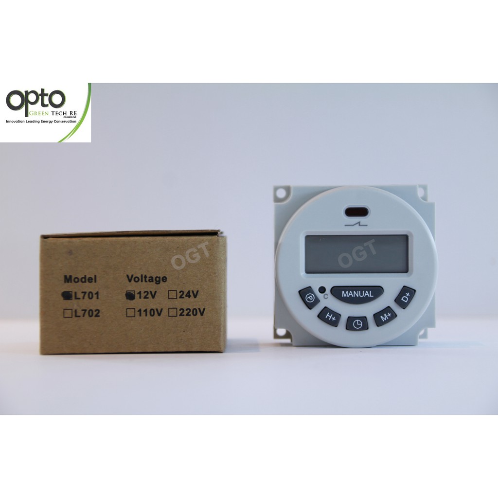 [DC12V] Digital LCD Programmable Timer Relay Time of Weekly ...