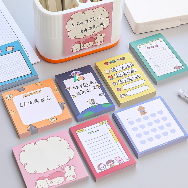 SS Cute Sticky Note Memo Pad Notepad Checklist Tear Off To Do List 50 ...