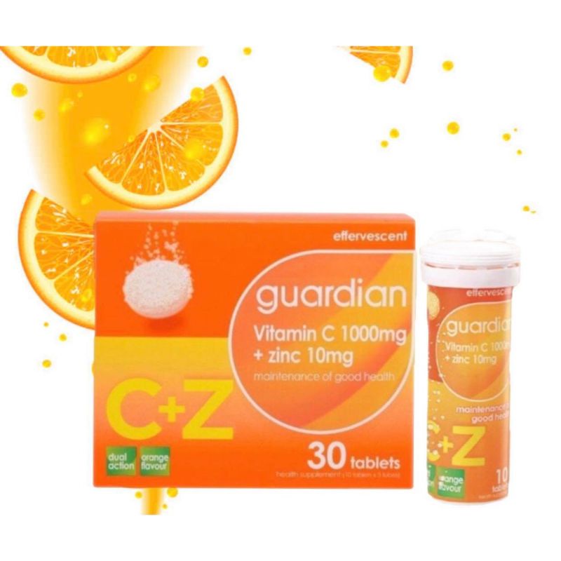Guardian Effervescent Vitamin C + Zinc 10mg Shopee Malaysia