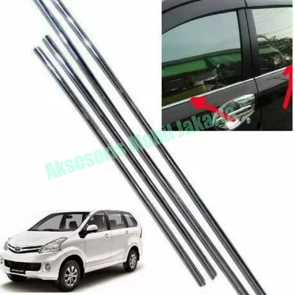 List Of SIDE Glass Doors/SIDE WINDOW TRIM CHROME Car ALL NEW AVANZA