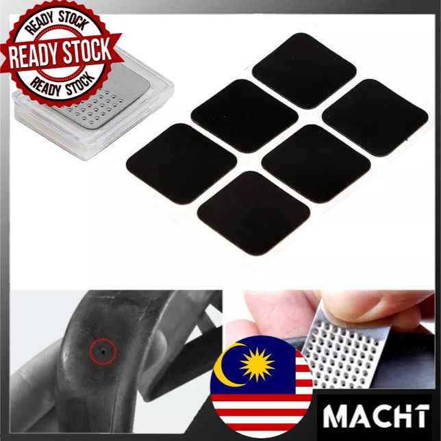 Bicycle Tube Patch Kit Glueless 6pcs Tire Inner Tube Patches Adhesive