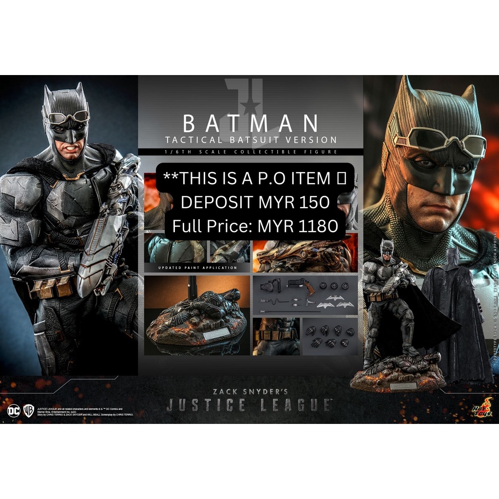 Hot Toys  - TMS085 - Zack Snyder's Justice League - 1/6th scale Batman  (Tactical Batsuit Version) Collectible Figure | Shopee Malaysia