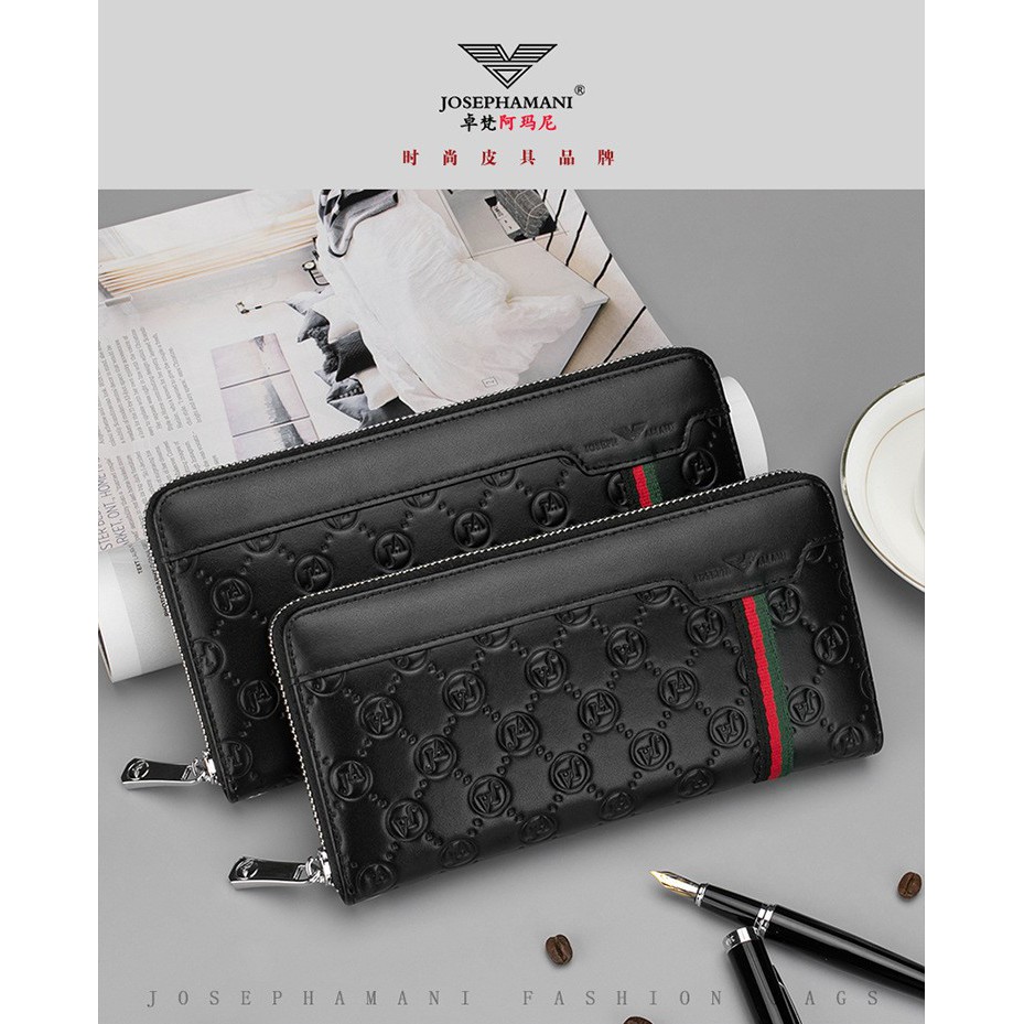 Joseph Amani Elegant Luxury Genuine Leather Long Wallet for Couple Valentine Shopee Malaysia