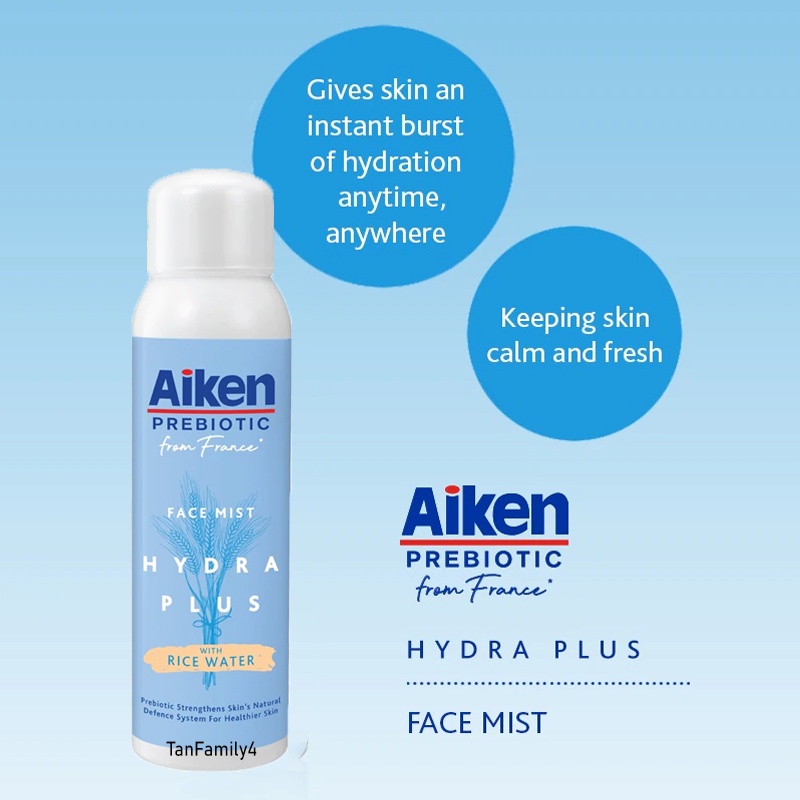 Aiken Prebiotic Hydra Face Mist (100ml) Hydra Plus with Rice Water from ...