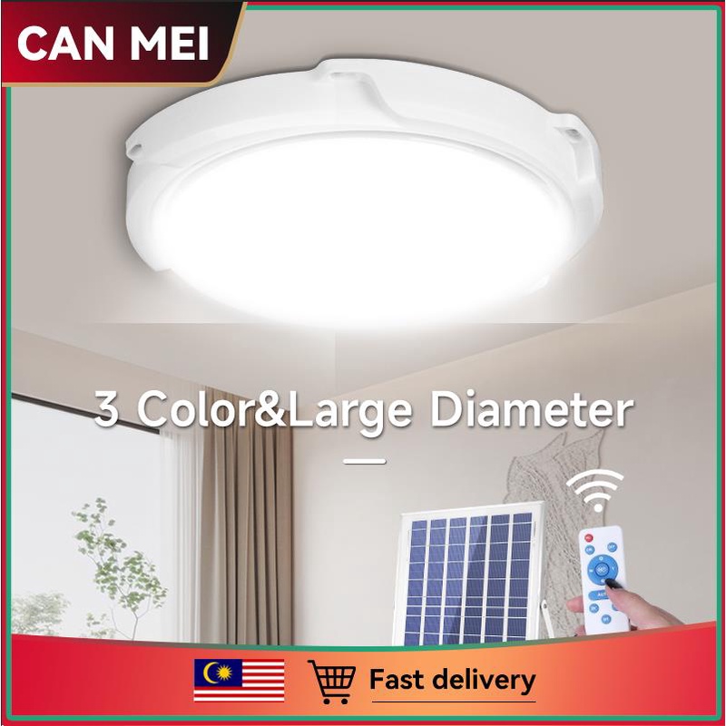 Solar Ceiling Light Indoor/Outdoor – IP65 Waterproof Pendant Lamp With Remote Control, 54 LEDs, Auto Dusk-to-Dawn, 16.4 Ft Cable