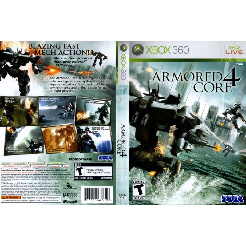 Armored core hot sale 4 xbox 360