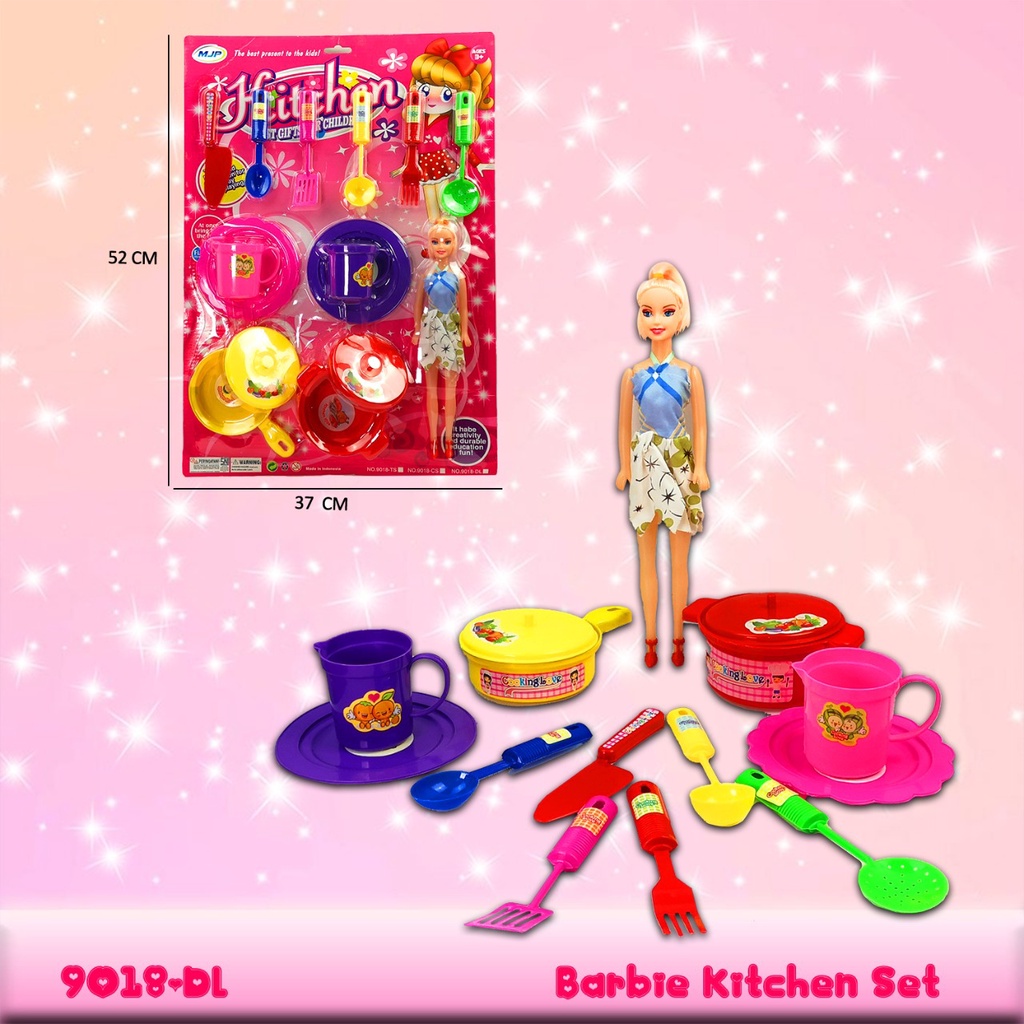 PERALATAN Mjp9018 Barbie Kitchen Tools Cooking Utensils Cooking