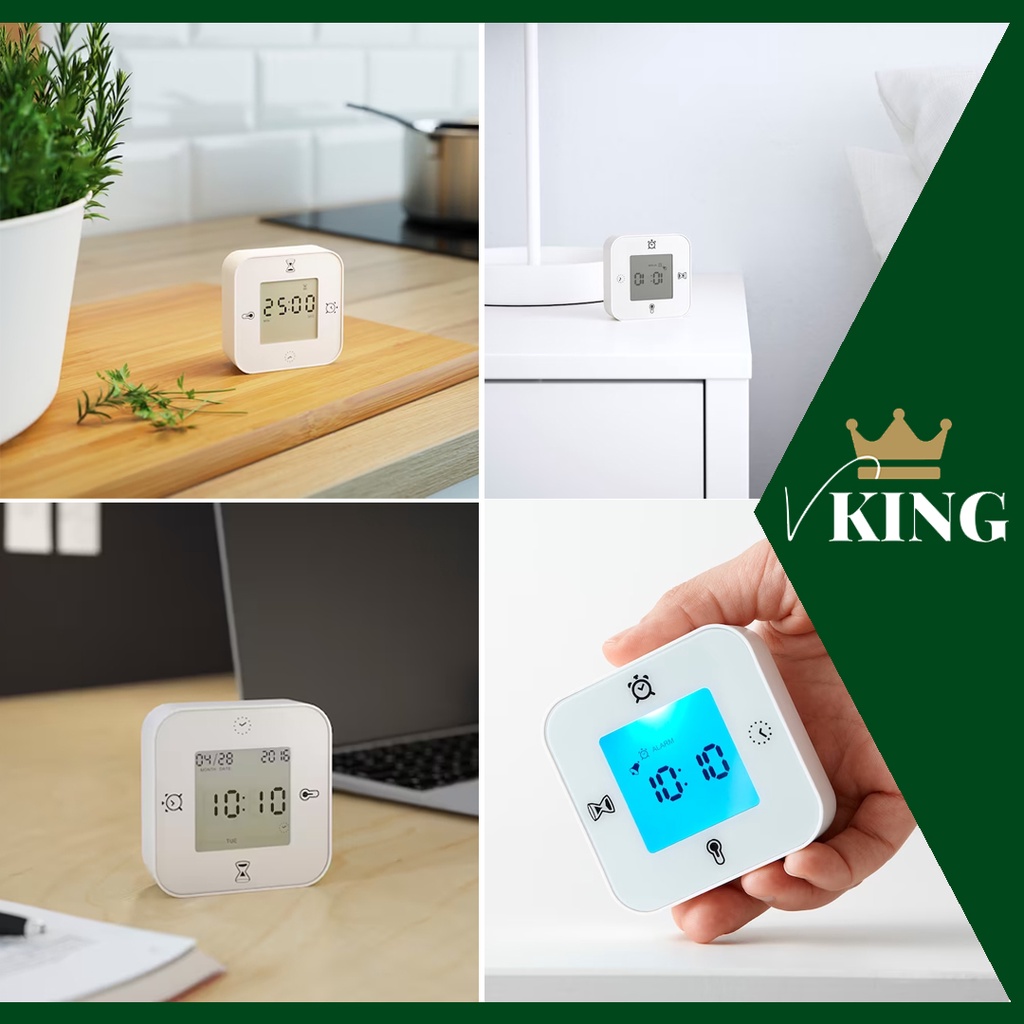 IKEA ALARM CLOCK KLOCKIS CLOCK THERMOMETER ALARM TIMER WHITE COLOR IKEA