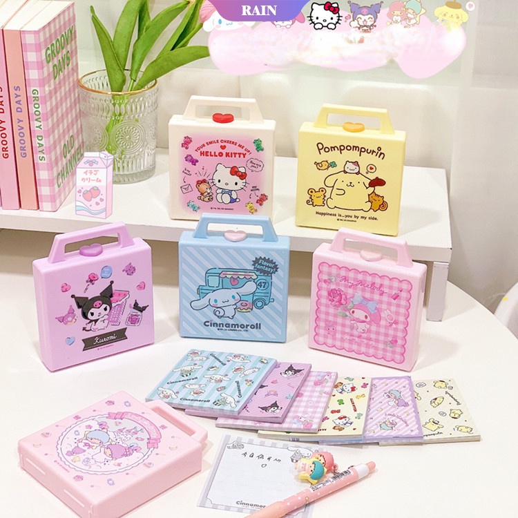 Kawaii Hello Kitty Cinnamoroll Kuromi My Melody Cute Note Book Storage ...
