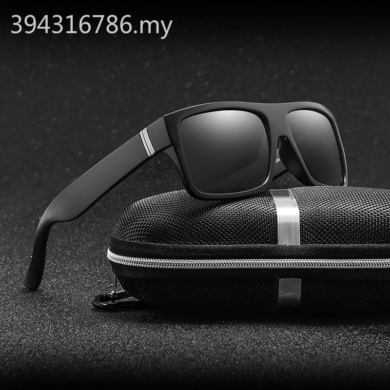 Square Frame Polarized Sunglasses Driving Mens Designer Retro Eyewear