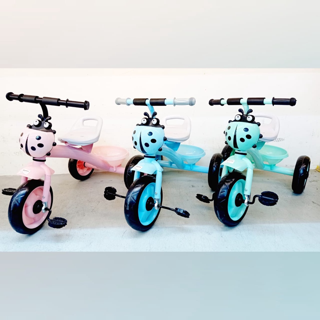 Children Kids Ladybug 3 wheel Ride On Tricycle Bicycle Cartoon Ride On ...