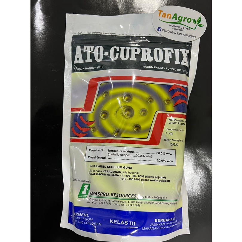 👉🏻ORIGINAL👈🏻 Fungicide Imaspro AtoCuprofix (A.i bordeaux mixture 80, metallic copper 20) 1kg