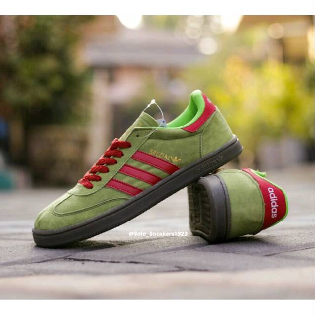 HIJAU Adidas Shoes Green Red Import | Shopee Malaysia