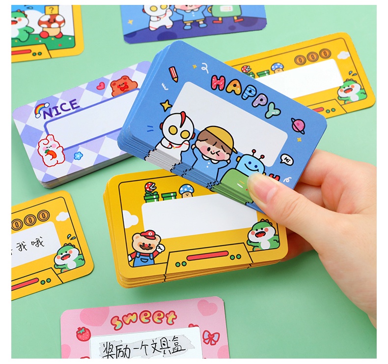 20pcs/bag Cartoon Scratch Card Party Surprise Card Handwritten ...